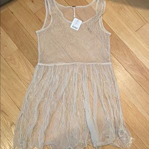 Free people beaded dress. NEVER WORN! TAGS ON